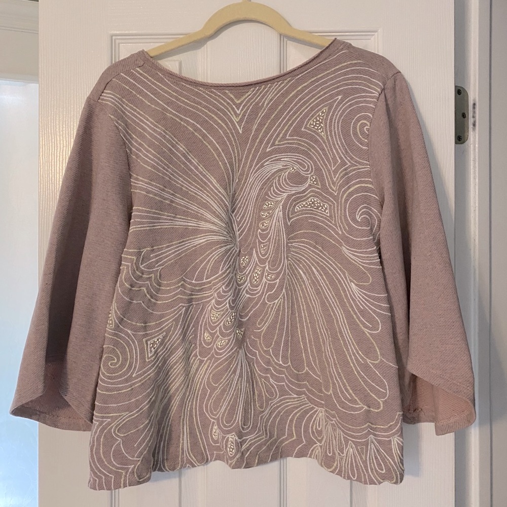 Akemi + Ken Beaded Bird Top - Medium